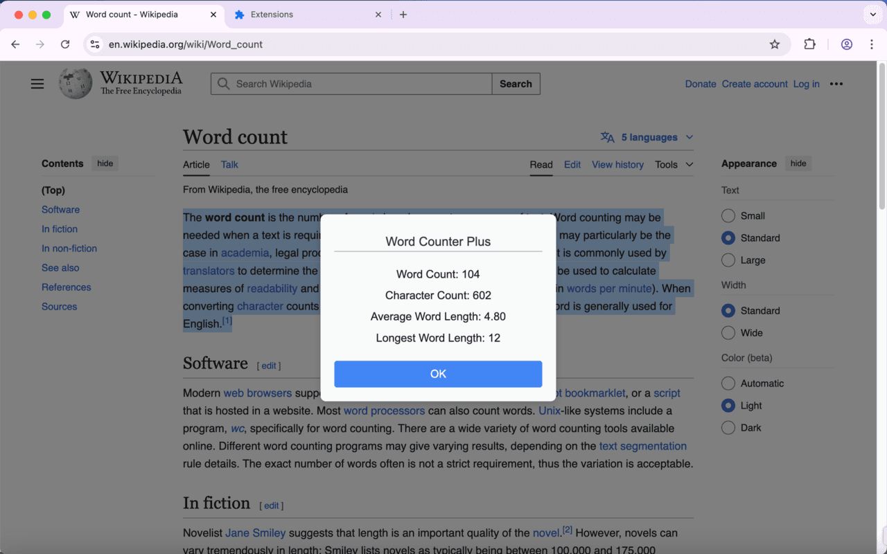 Word Counter Plus